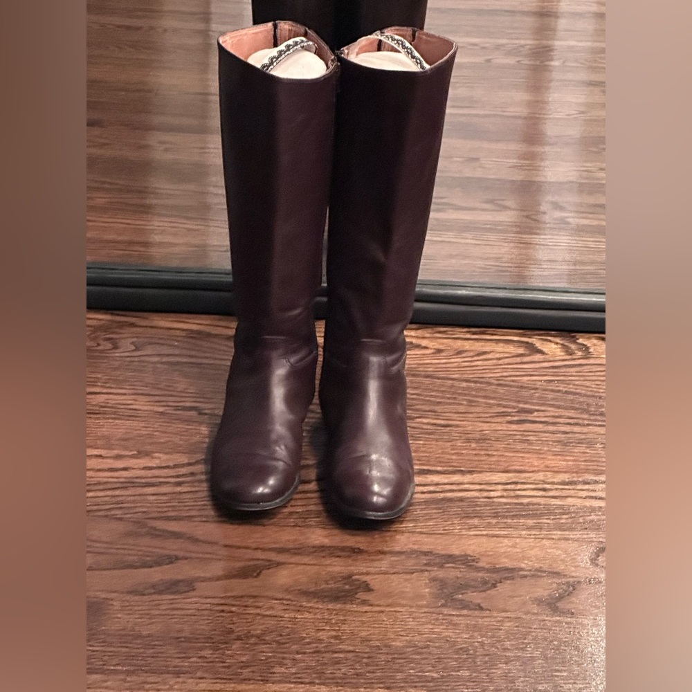 Corso Como Tall Leather Knee high Boots in Burgundy